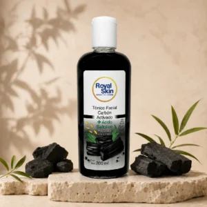 Tónico facial con ácido salicílico y carbón activado Royal Skin