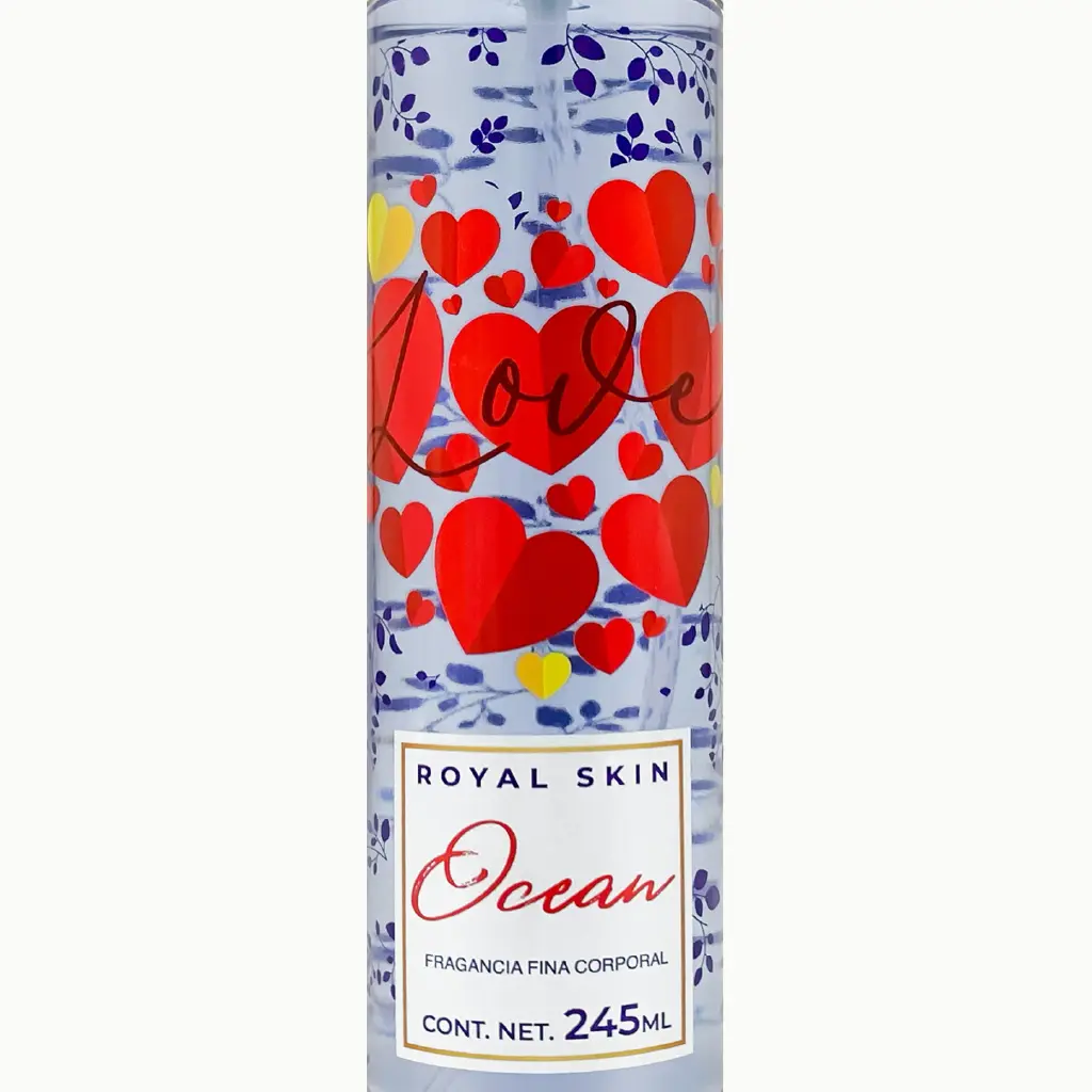 Detalle de la fragancia corporal fresca Ocean Love Royal Skin